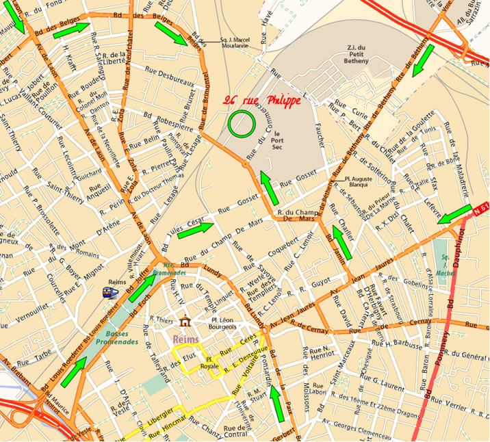 Plan De Ville De Reims Plan De Ville De Reims